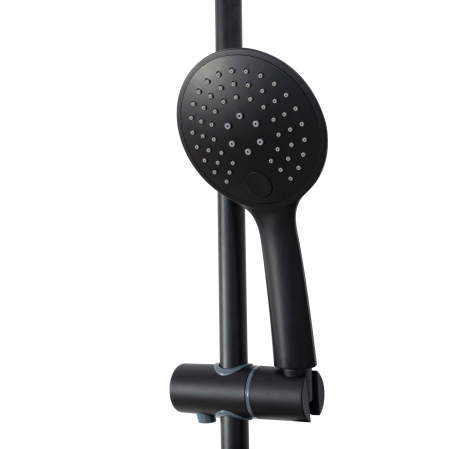 Set de dus Vigo Black, anti calcar, negru, montaj pe perete [3]