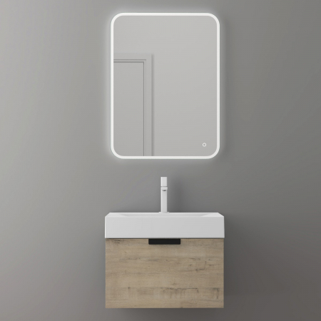 Set mobilier baie Lonato cu lavoar compozit, 60 cm, alb, stejar, antracit, gri, cu sau fara oglinda LED, Soft Close, suspendat [6]