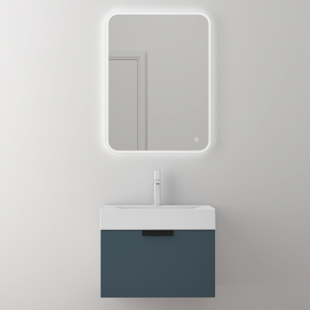 Set mobilier baie Lonato cu lavoar compozit, 60 cm, alb, stejar, antracit, gri, cu sau fara oglinda LED, Soft Close, suspendat [3]
