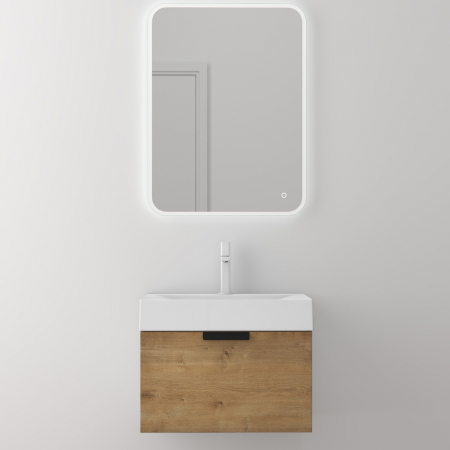 Set mobilier baie Lonato cu lavoar compozit, 60 cm, alb, stejar, antracit, gri, cu sau fara oglinda LED, Soft Close, suspendat [5]