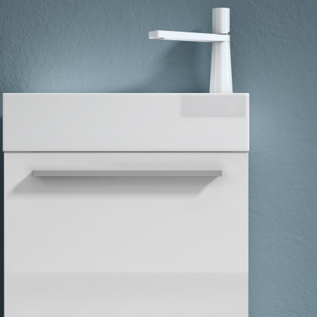 Set mobilier baie Pisa22 cu lavoar compozit alb, MDF, 46 cm, diverse culori, Soft Close, suspendat [13]