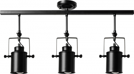 Spotlight lampă mobilă spot tavan triplu negru E27 APP487-3C [1]