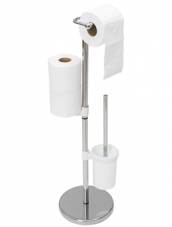 Suporturi hârtie igienică și perii WC - SUPORT WC cu perie metal Chrome 392597