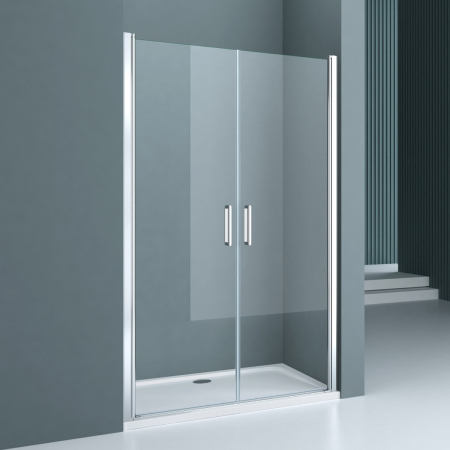 Duș - Usa dus Astra 24K, 80-140 cm, crom, batanta, sticla securizata 6 mm transparenta