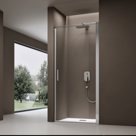 Duș - Usa dus Astra 36K-MS, 75-100 cm, crom, batanta, sticla securizata 8 mm transparenta sau sablata partial