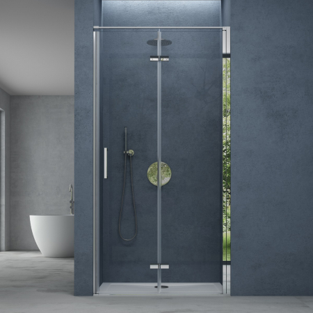 Usa dus Astra 37K, 75-100 cm, crom, pliabila, sticla securizata 8 mm transparenta [1]