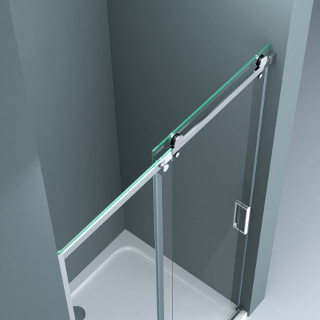 Usa dus Astra T04, 100-160 cm, crom, glisanta, sticla securizata 8 mm transparenta [4]