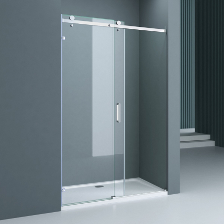 Usa dus Astra T04-2, 100-150 cm, crom, glisanta, sticla securizata 8 mm transparenta [1]