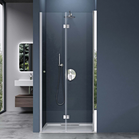 Duș - Usa dus Astra T26, 70-100 cm, crom, pliabila, stanga sau dreapta, sticla securizata 6 mm transparenta
