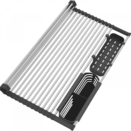 Accesorii bucătărie - Uscator pentru vase Mat pentru chiuveta 322107 Black