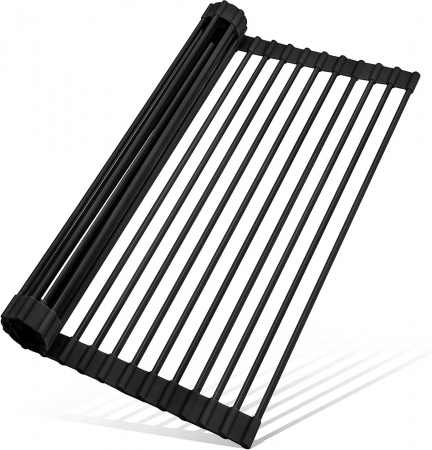 Accesorii bucătărie - Uscator pentru vase Mat pentru chiuveta 322108 Black