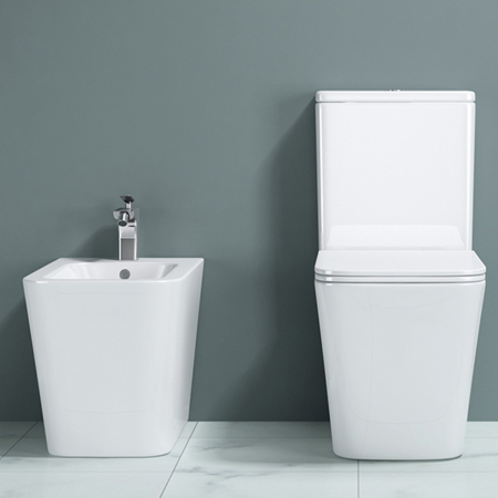 Vas bideu Astra-D112 alb 550x360x410mm, montaj pe podea, ceramic cu preaplin [4]