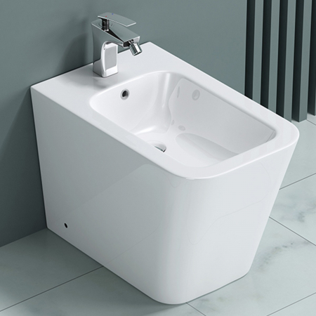 Bideuri - Vas bideu Astra-D112 alb 550x360x410mm, montaj pe podea, ceramic cu preaplin