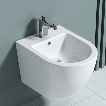 Bideuri - Vas bideu Astra-D179 alb 485x360x320mm, suspendabil, ceramic cu preaplin