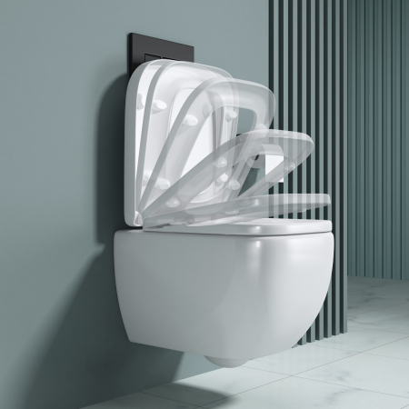 Vas WC Astra-101 suspendabil, Softclose, alb [3]