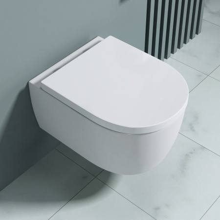 Vas WC Astra-106 suspendabil, Rimless, Softclose, alb [4]