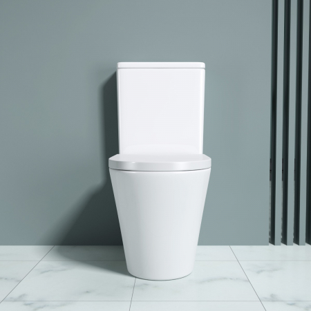 Vas WC Astra-108T, Rimless, cu rezervor, montaj pe podea, SoftClose [1]