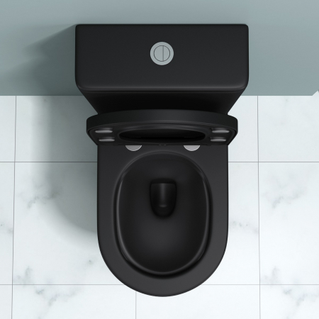 Vas WC Astra-108TN Negru, Rimless, cu rezervor, montaj pe podea, SoftClose [4]