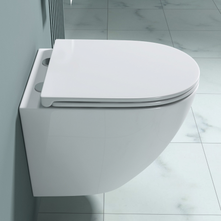 Vas WC Astra-179A suspendabil, Rimless, Softclose, alb [3]