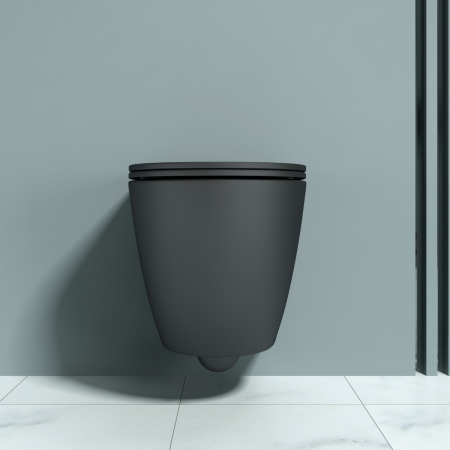 Vas WC Astra-179N suspendabil, Rimless, Softclose, negru [1]
