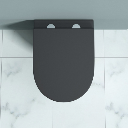 Vas WC Astra-179N suspendabil, Rimless, Softclose, negru [4]