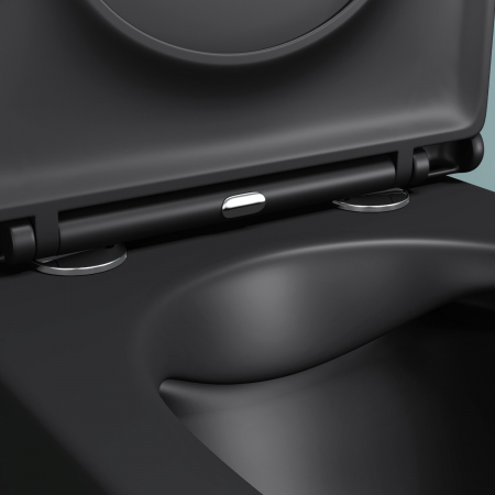 Vas WC Astra-A108 suspendabil, Rimless, Softclose, negru [4]