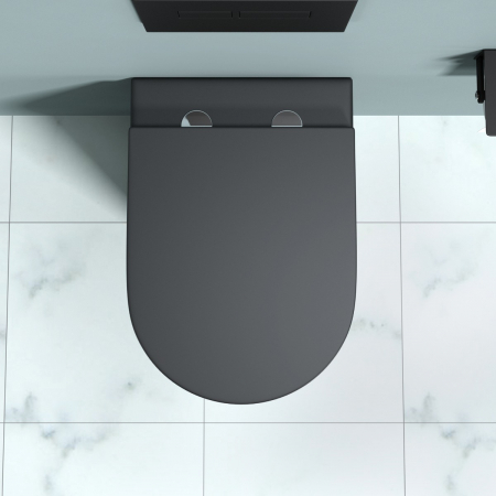 Vas WC Astra-A108 suspendabil, Rimless, Softclose, negru [1]