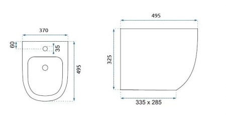 Vas WC Carlo Flat Mini Rimless + Bideu Carlo Mini [10]