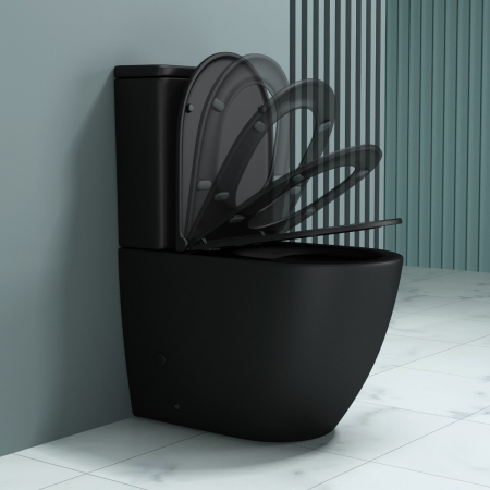 Vas WC Stand179T-nou, montaj pe podea, negru mat, cu rezervor complet și SoftClose [4]