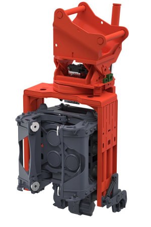 Batatoare palplanse si piloni - Batator cu vibratii pt palplanse cu prindere laterala - Movax