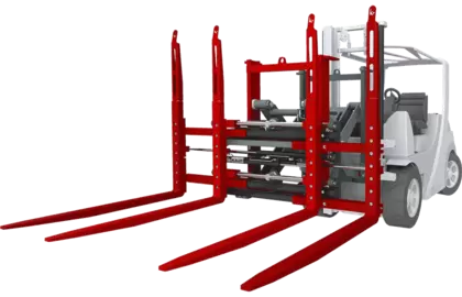 Manipulatoare multi-paleti - Manipulator dublu/triplu paleti pe pantograf
