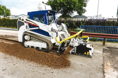 Atasamente asfalt - Mini-freza asfalt cu banda evacuare Simex