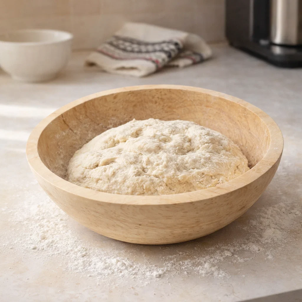 Covată din lemn de plop pentru frământat aluat [2]