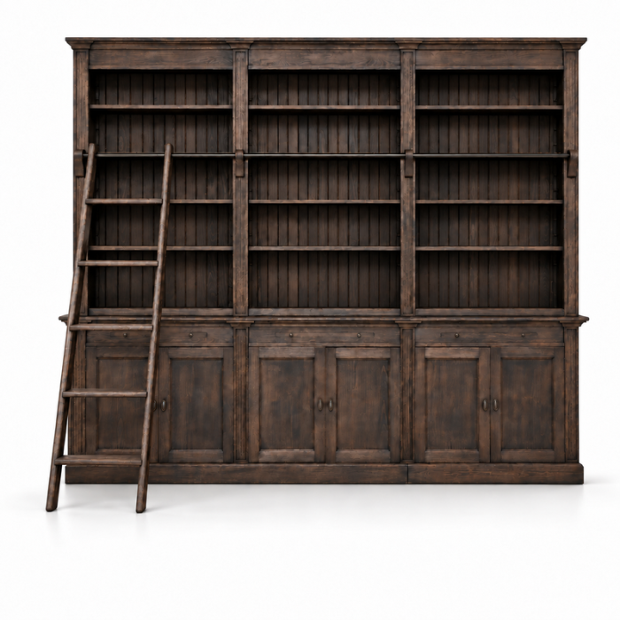 biblioteca-rustica-cu-polite-usi-si-sertare-latime-300-cm-atelier49 [5]