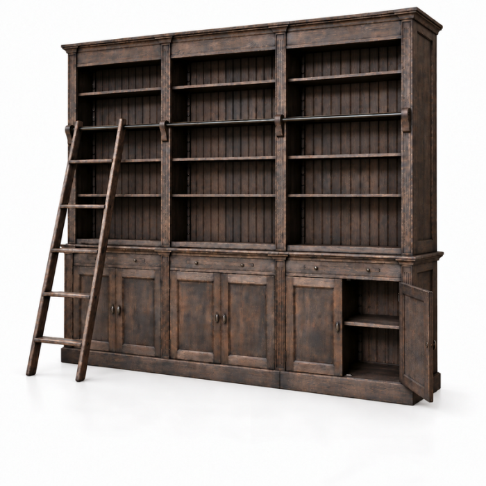 biblioteca-rustica-cu-polite-usi-si-sertare-latime-300-cm-atelier49 [6]