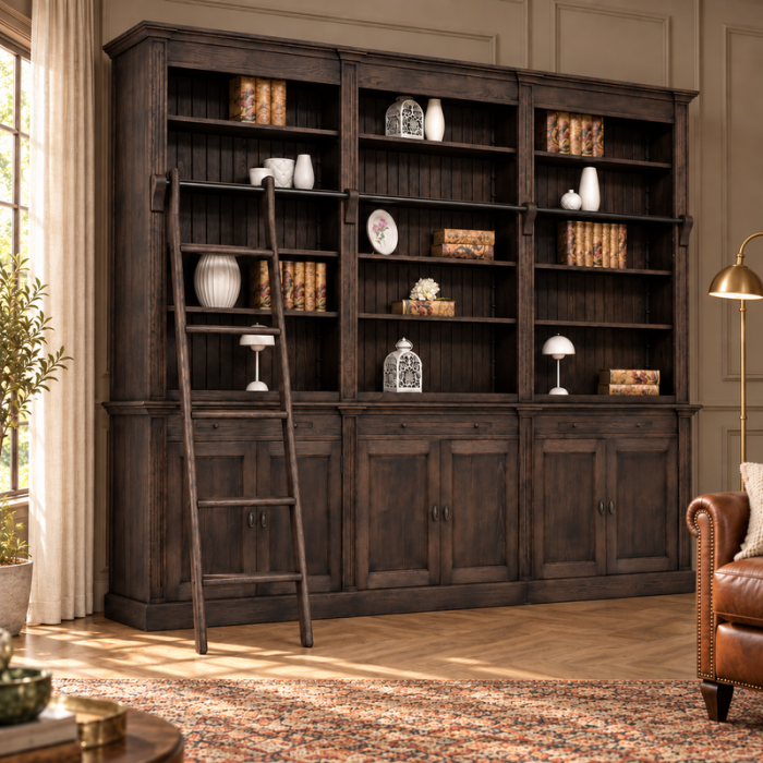 biblioteca-rustica-cu-polite-usi-si-sertare-latime-300-cm-atelier49 [3]