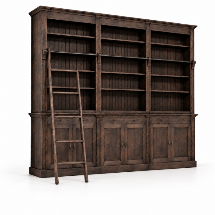 biblioteca-rustica-cu-polite-usi-si-sertare-latime-300-cm-atelier49 [4]