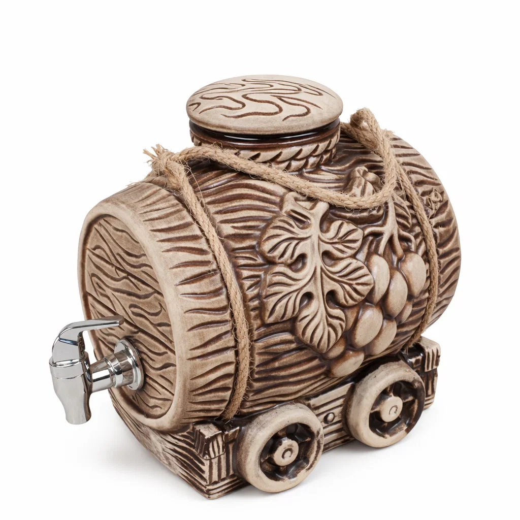 Butoi din ceramică cu robinet pentru vin 4,8 litri [2]