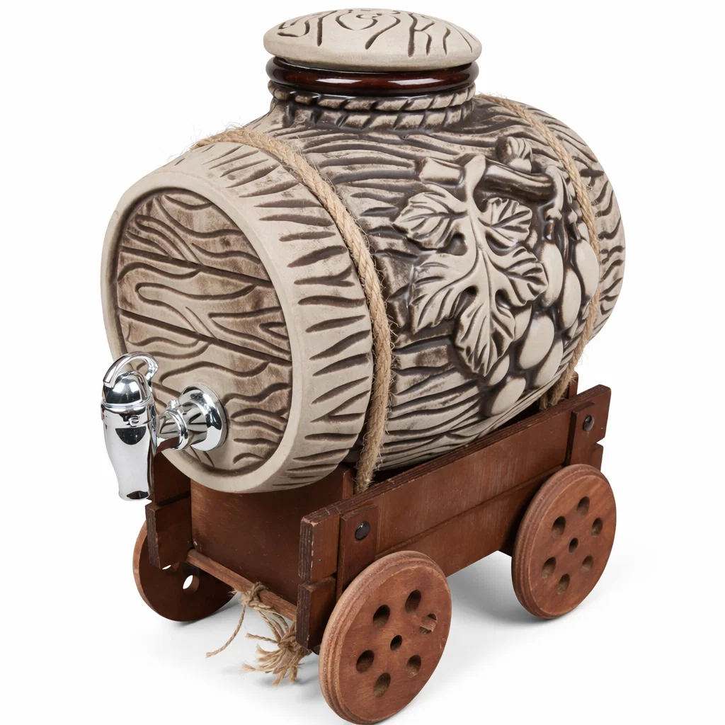 Butoi din ceramică cu robinet pentru vin 4,8 litri atelier49.ro [2]