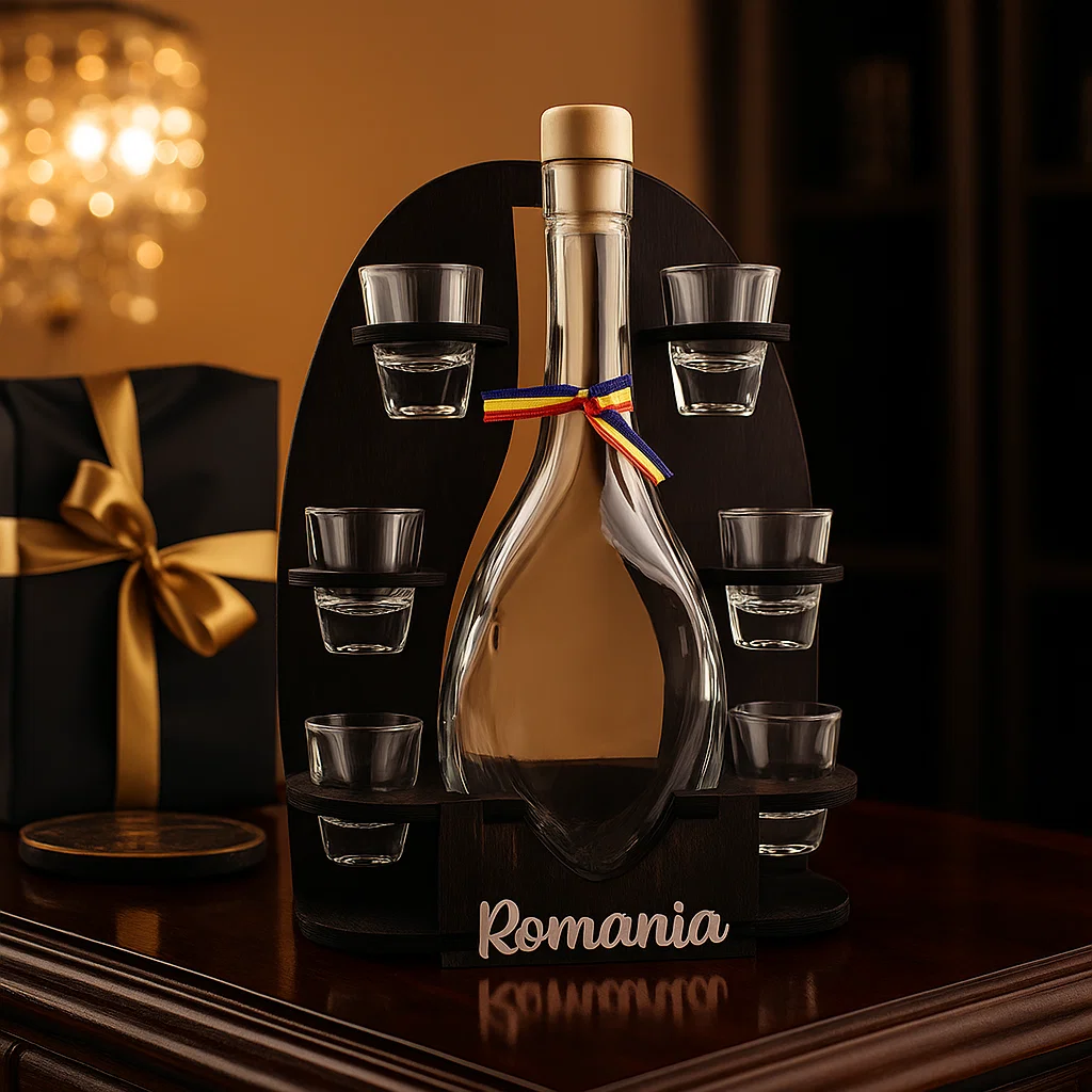 Cadou Bărbați Set Minibar Sticla 500 ml cu 6 Pahare 50 ml [2]