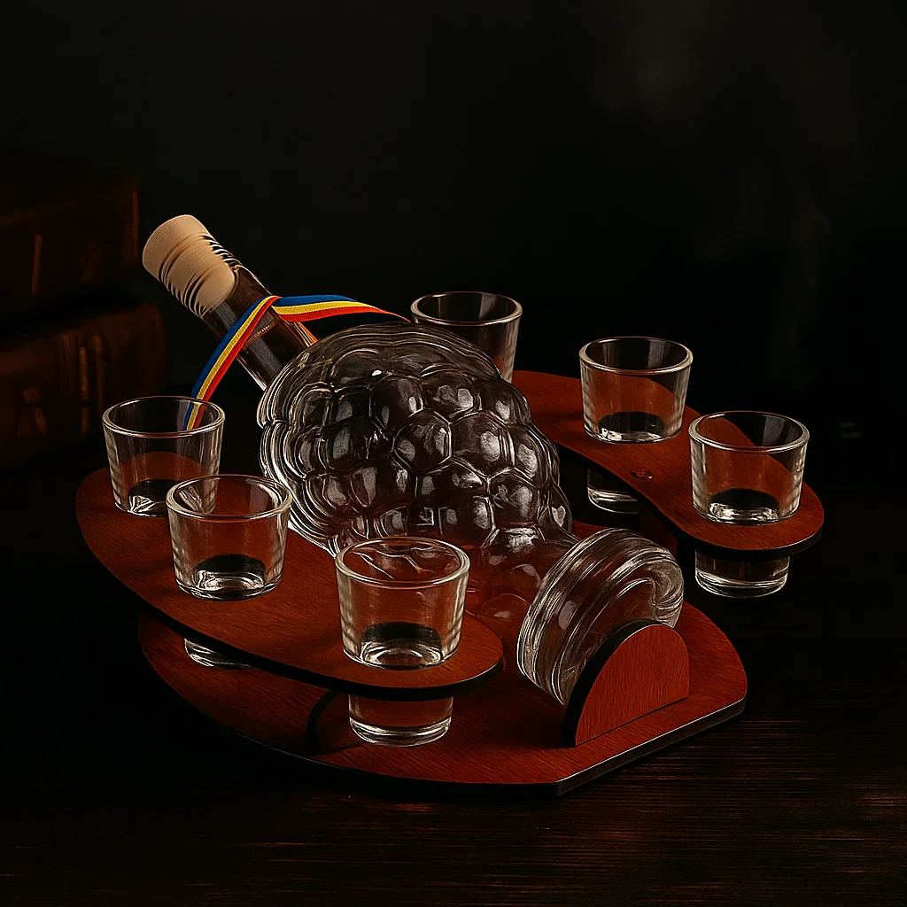 Cadou pentru Bărbați Set Minibar Sticla 750 ml cu 6 Pahare si Suport - Atelier 49 [1]