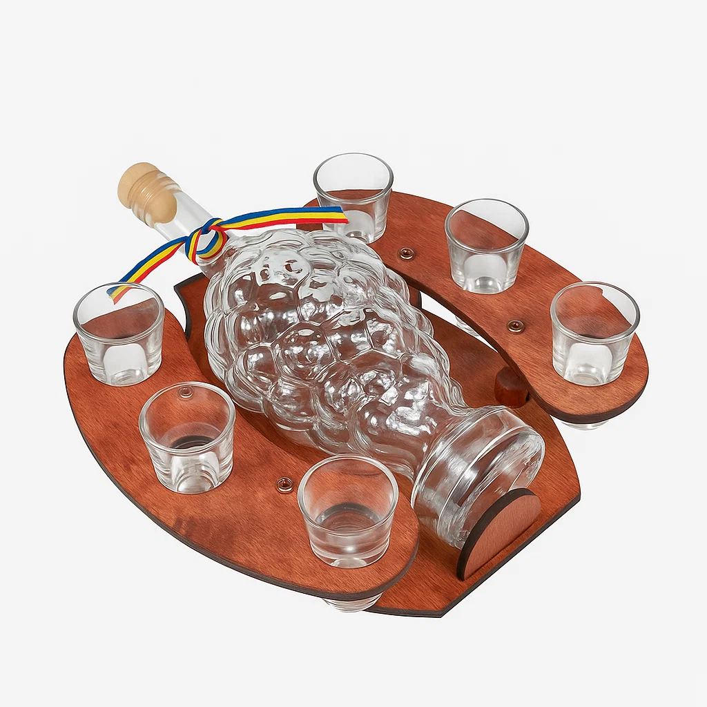 Cadou pentru Bărbați Set Minibar Sticla 750 ml cu 6 Pahare si Suport - Atelier 49 [3]