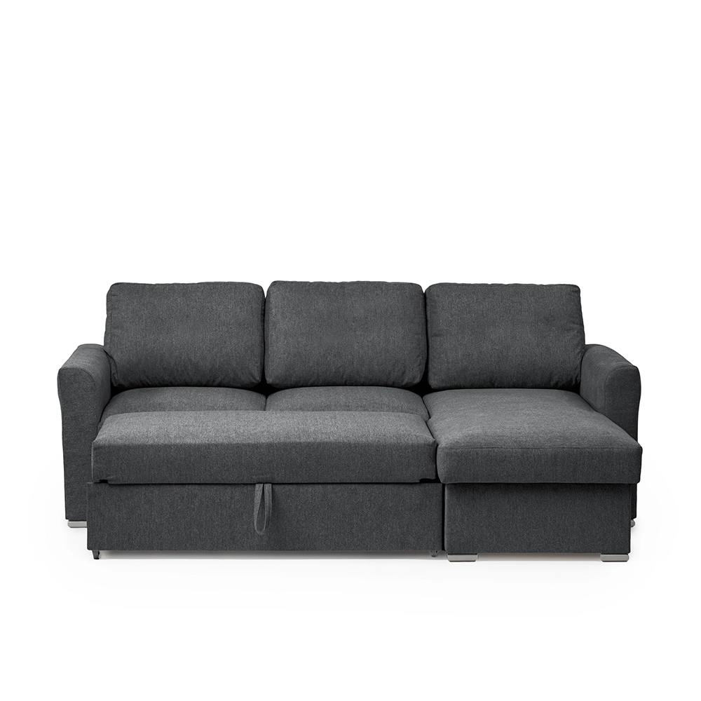 Colțar Extensibil 3 Locuri Cu Spațiu de Depozitare- Mustard, Gri Antracit, 244x87/156x87 cm [5]