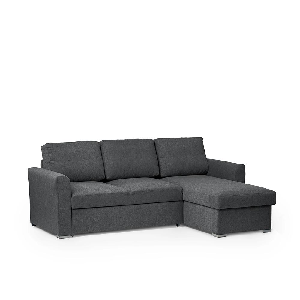 Colțar Extensibil 3 Locuri Cu Spațiu de Depozitare- Mustard, Gri Antracit, 244x87/156x87 cm [8]