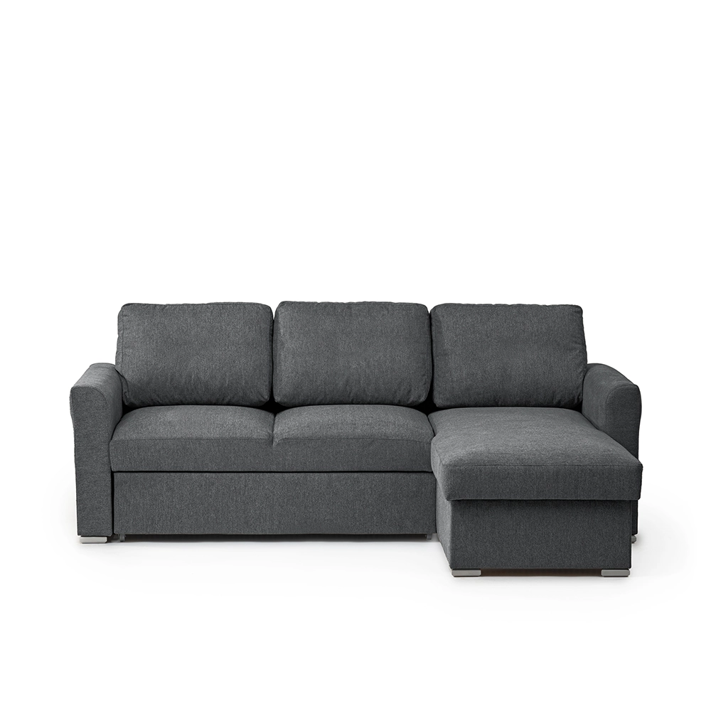 Colțar Extensibil 3 Locuri Cu Spațiu de Depozitare- Mustard, Gri Antracit, 244x87/156x87 cm [6]