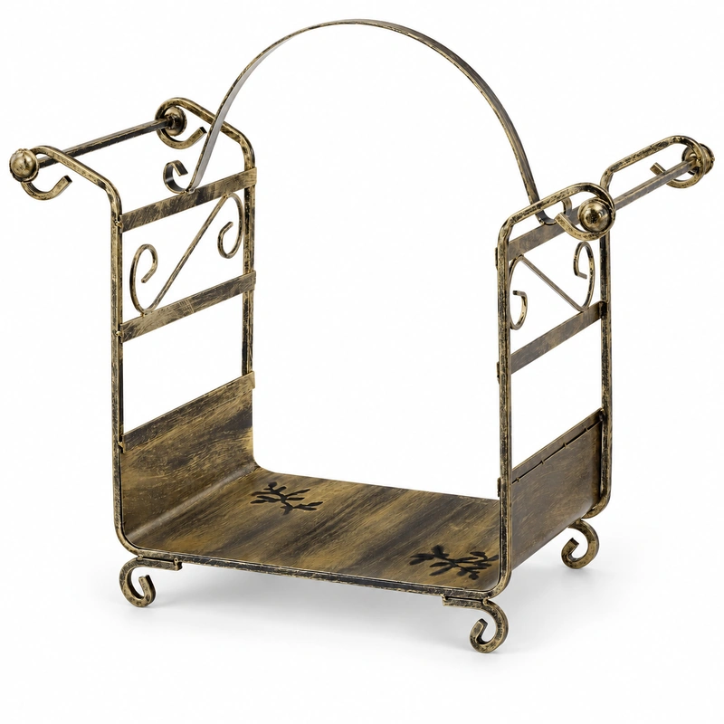 Cos pentru lemne din fier forjat 77 x 41,5 x 59,5 cm [2]