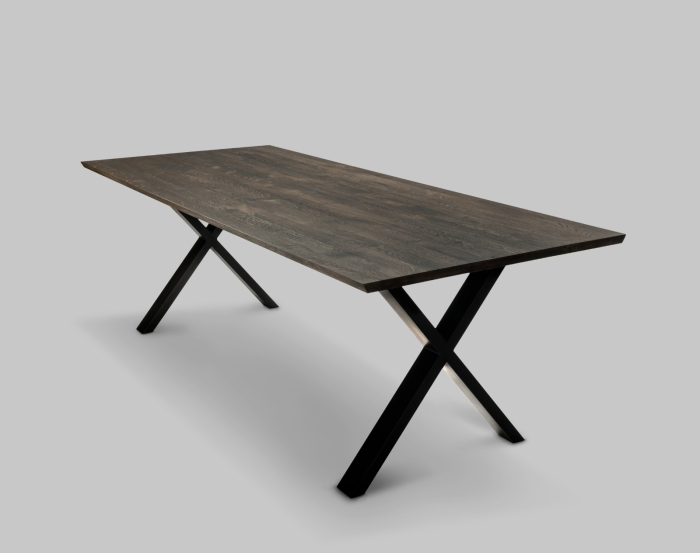 Masa din Lemn Masiv Stejar Afumat, 240x100x75 cm [2]