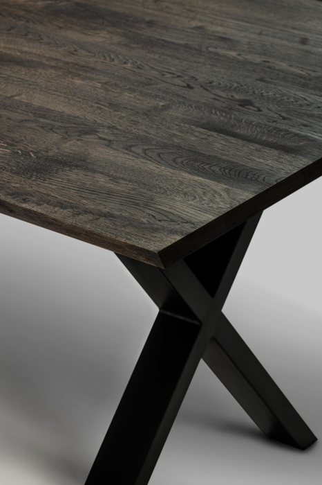 Masa din Lemn Masiv Stejar Afumat, 240x100x75 cm [3]