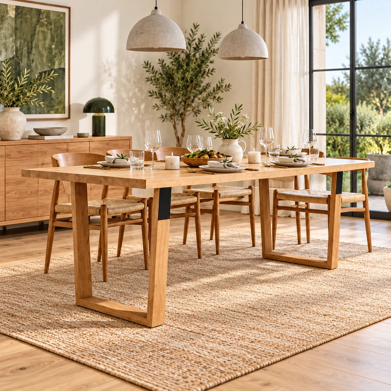 Masa Frosta din stejar masiv, blat 40 mm, 140–300 x 90 cm [6]