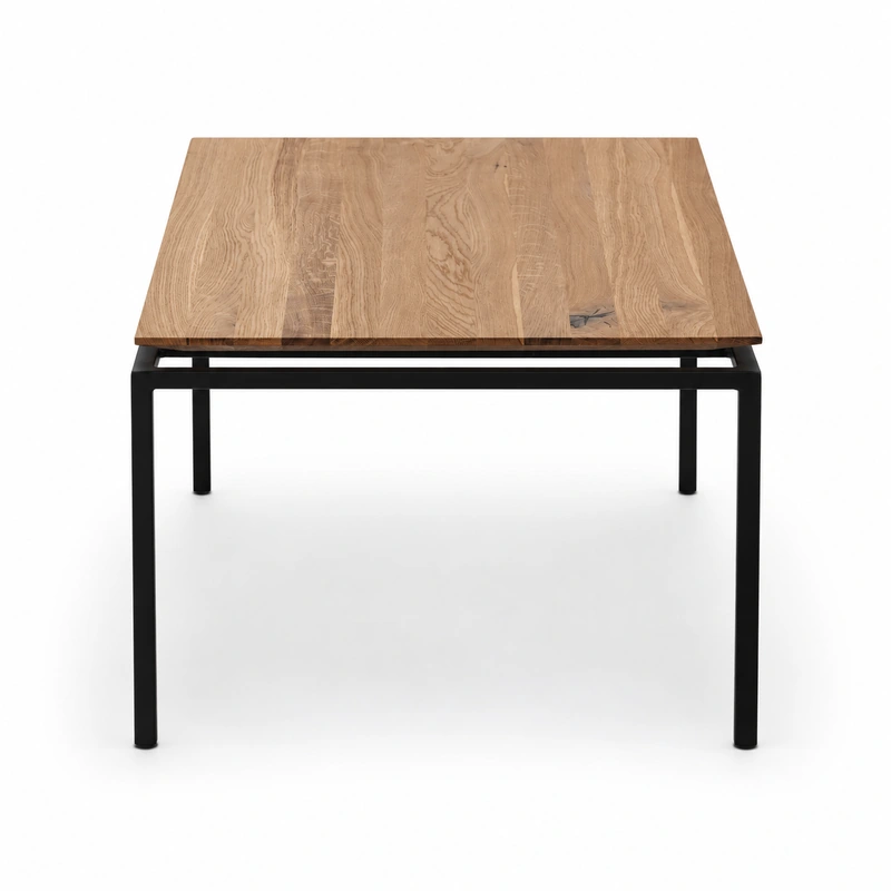 Masuta de cafea Grappa din stejar masiv, 100 x 60 cm, metal negru mat [4]